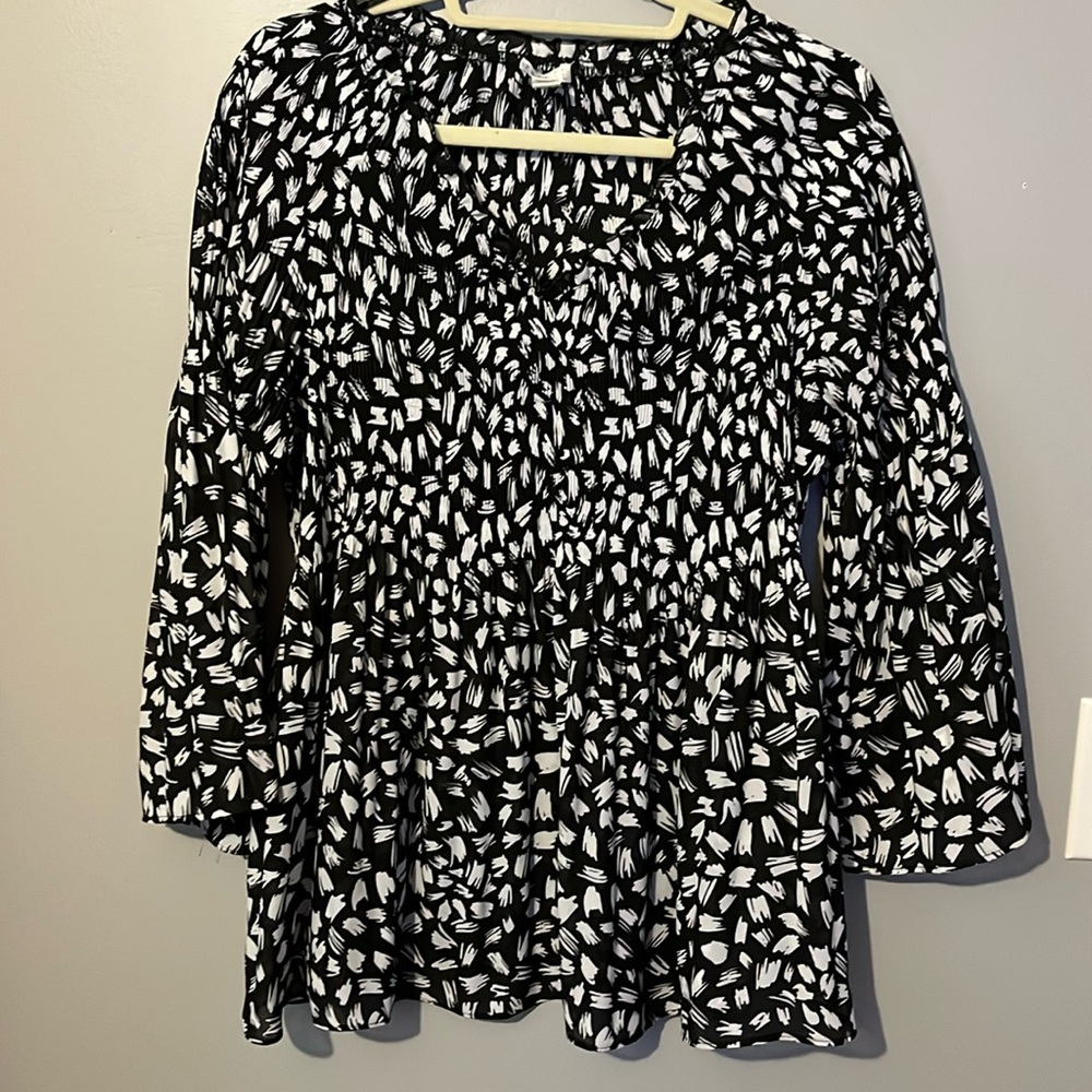 Women’s Spence Black & White Nylon Top
